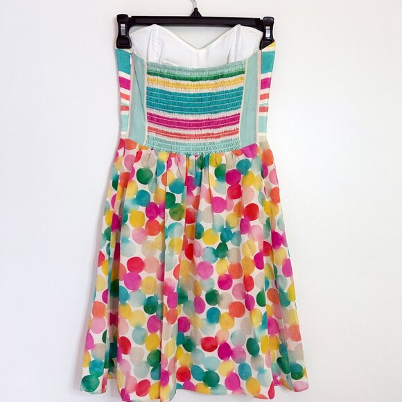 HUTCH Silk Sweetheart Strapless Mini Dress Watercolor Print Size XS Fits 0 $295 - Picture 2 of 8